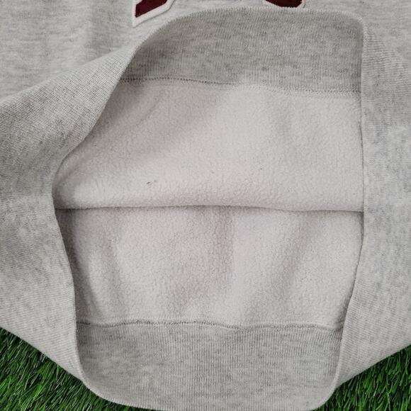 Vintage 80s Oklahoma Dad Sweatshirt XL 23x27 Gray Arch-Spellout - Picture 6 of 15